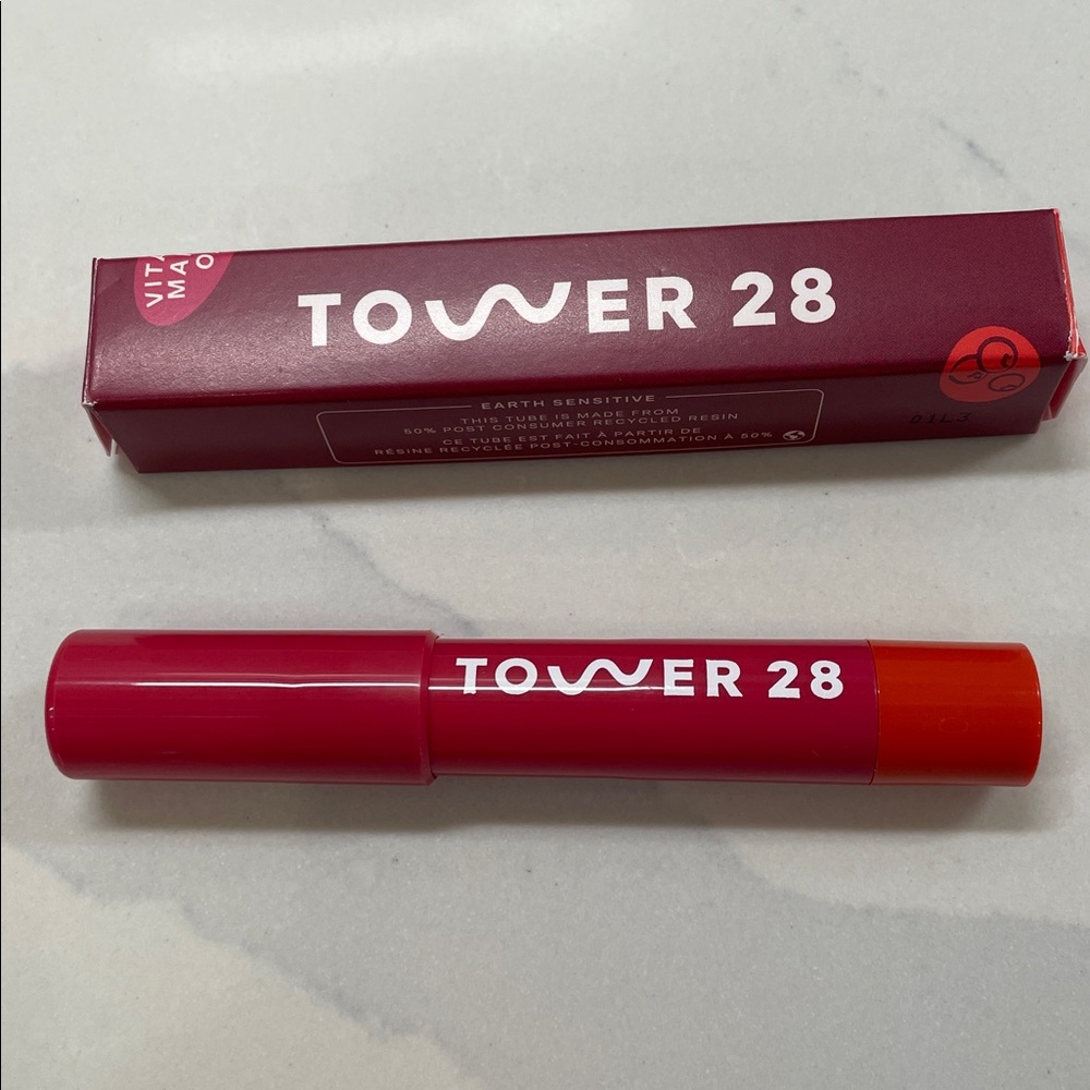 🍓 Tower 28 JuiceBalm Tinted Lip Balm in Drink